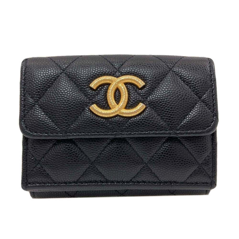 CHANEL Black Logo Wallet